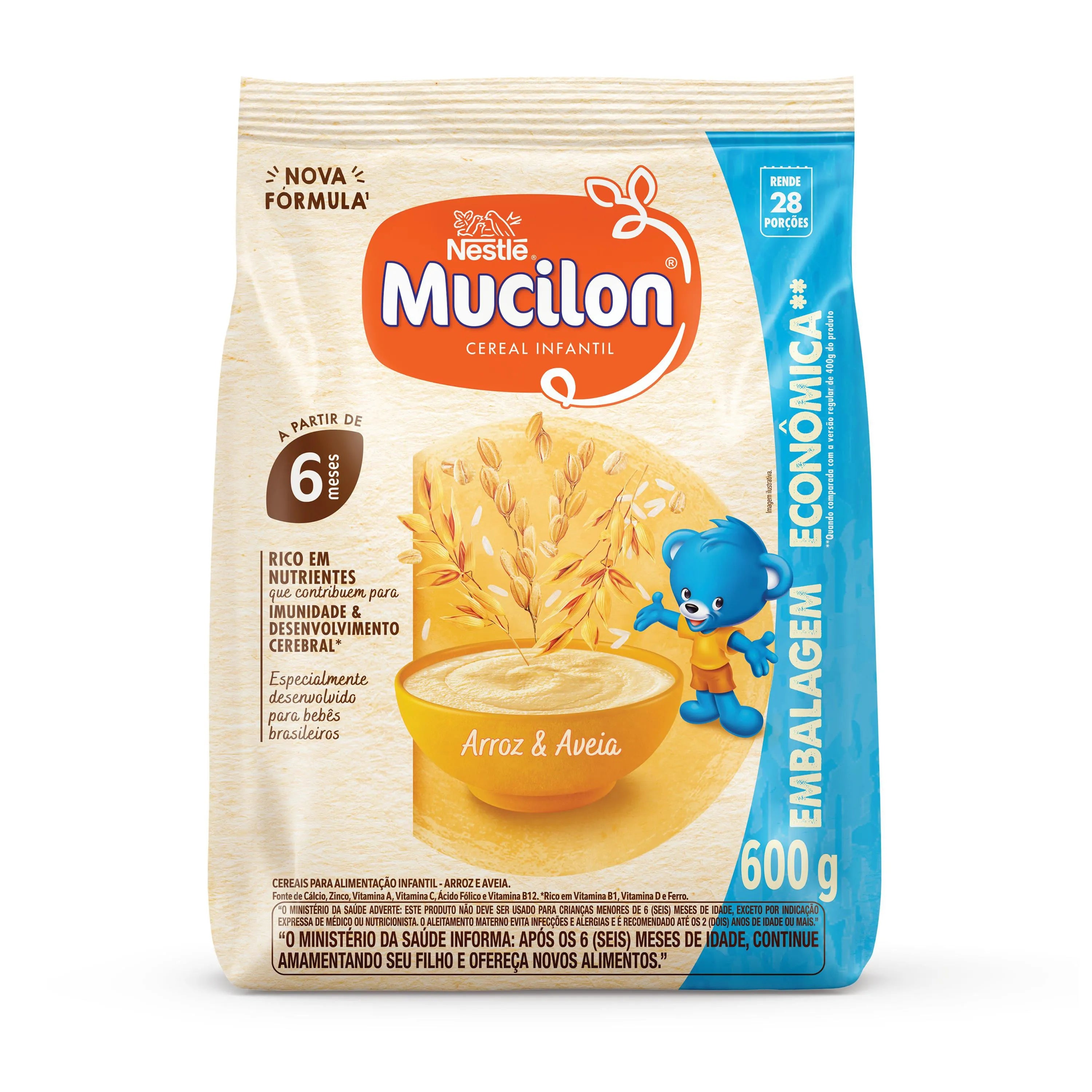 Cereal Infantil Mucilon Arroz e Aveia (600g)